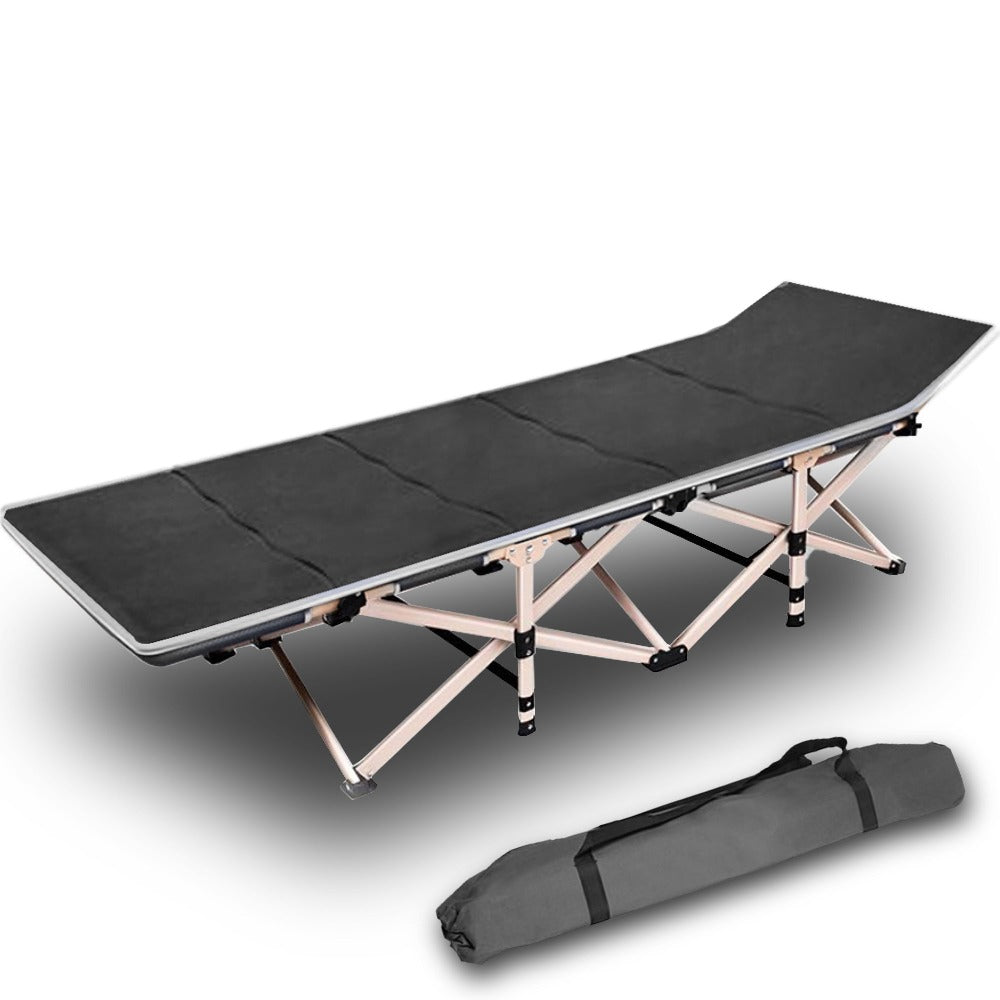Camping Portable Stretcher Single Foldable Folding Bed Mattress Recliner Mat - grey V610-LUXBED-SQ-GRE-MAT