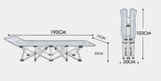 Camping Portable Stretcher Single Foldable Folding Bed Mattress Recliner Mat - grey V610-LUXBED-SQ-GRE-MAT