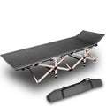 Camping Portable Stretcher Single Foldable Folding Bed Recliner Mat - grey V610-LUXBED-SQ-GREONL