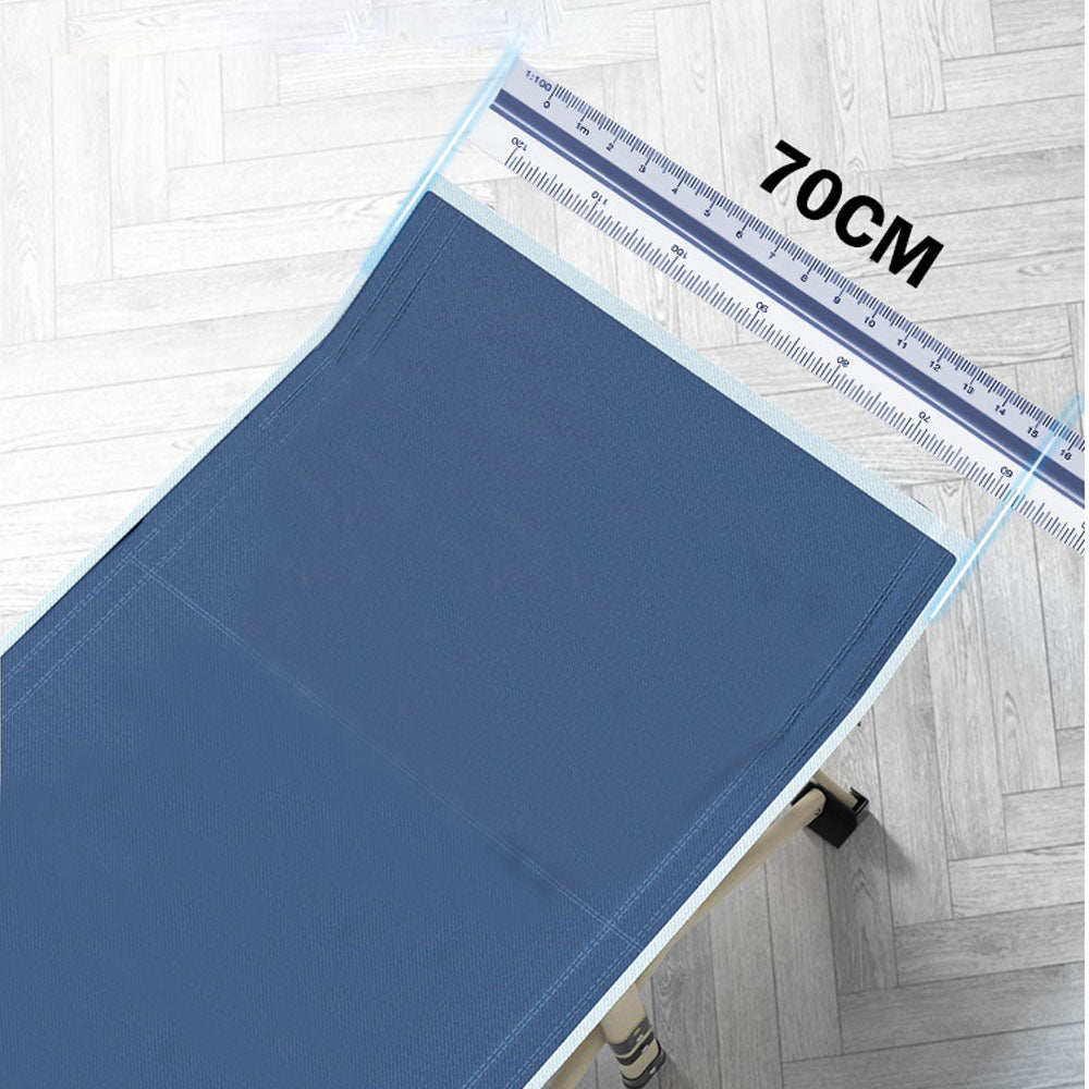 Camping Portable Stretcher Single Foldable Folding Bed Mattress Recliner Mat - navy V610-LUXBED-SQ-NAV-MAT