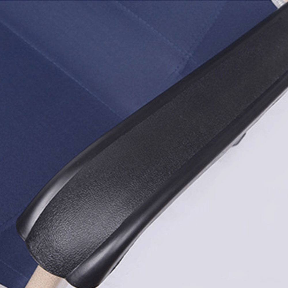 Reclining Sun Beach Deck Lounge Chair Outdoor Folding Camping Fishing Arm Rest - navy V610-LUXRECLI-NAV