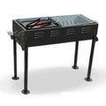 Portable Outdoor Mangal BBQ Grill Charcoal Shish Kebab Shashly Picnic Camping V610-MEDBQ
