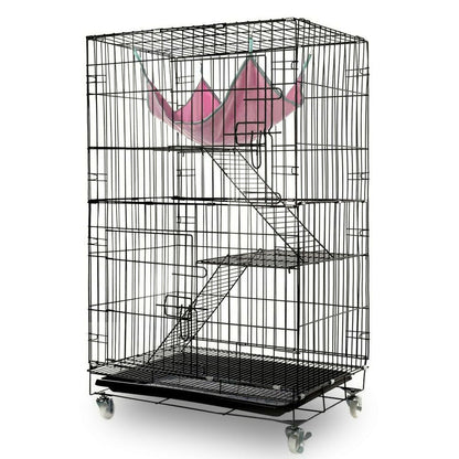 3 Level Rabbit Bird Cage Ferret Parrot Aviary Cat Rat Aviary Budgie Hamster Pet Cages Castor L V610-PET-CAT-CAT-L