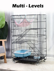 3 Level Rabbit Bird Cage Ferret Parrot Aviary Cat Rat Aviary Budgie Hamster Pet Cages Castor L V610-PET-CAT-CAT-L