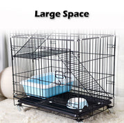3 Level Rabbit Bird Cage Ferret Parrot Aviary Cat Rat Aviary Budgie Hamster Pet Cages Castor L V610-PET-CAT-CAT-L