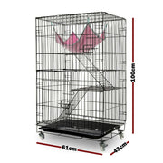 3 Level Rabbit Bird Cage Ferret Parrot Aviary Cat Rat Aviary Budgie Hamster Pet Cages Castor L V610-PET-CAT-CAT-L