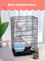 3 Level Rabbit Bird Cage Ferret Parrot Aviary Cat Rat Aviary Budgie Hamster Pet Cages Castor XL V610-PET-CAT-CAT-XL