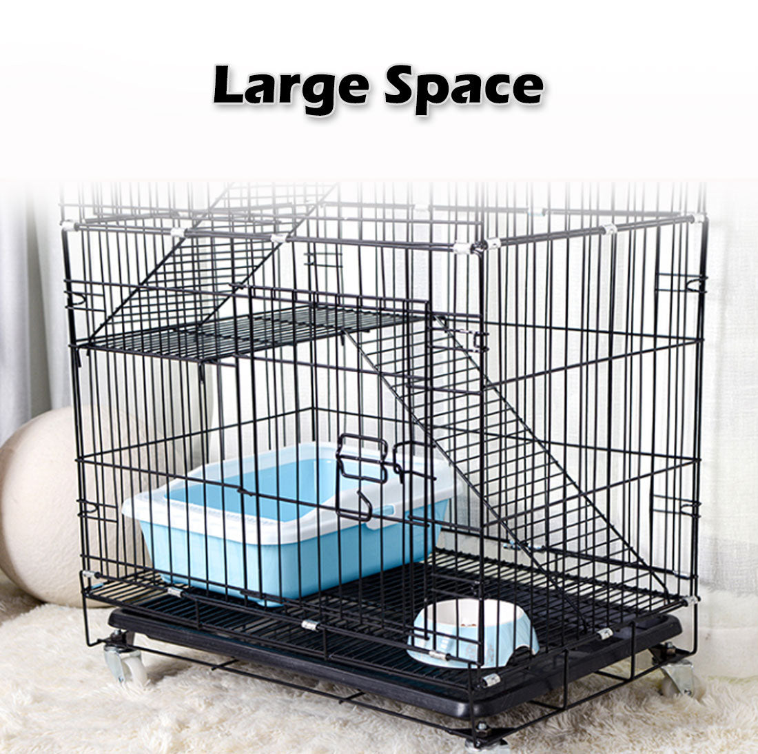 3 Level Rabbit Bird Cage Ferret Parrot Aviary Cat Rat Aviary Budgie Hamster Pet Cages Castor XL V610-PET-CAT-CAT-XL
