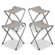 Portable Folding Picnic Camping Set BBQ Party Aluminium Table 4 Foldable Chairs V610-PICTAB/W/C-SEP