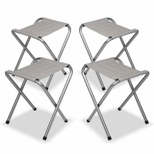 Portable Folding Picnic Camping Set BBQ Party Aluminium Table 4 Foldable Chairs V610-PICTAB/W/C-SEP