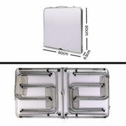 Portable Folding Picnic Camping Set BBQ Party Aluminium Table 4 Foldable Chairs V610-PICTAB/W/C-SEP