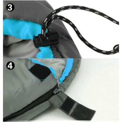 Outdoor Camping Envelope Sleeping Bag Thermal Tent Hiking Winter Single -15C - blue V610-PKNENVSLEBA-15-BL-SIN