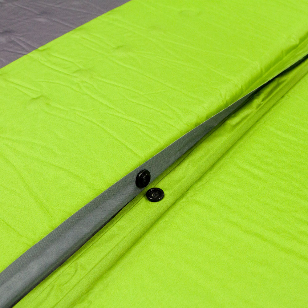 Double Self Inflating Mattress Sleeping Mat Air Bed Camping Camp Hiking Joinable - green V610-PKNSELMAT-GR-DOU
