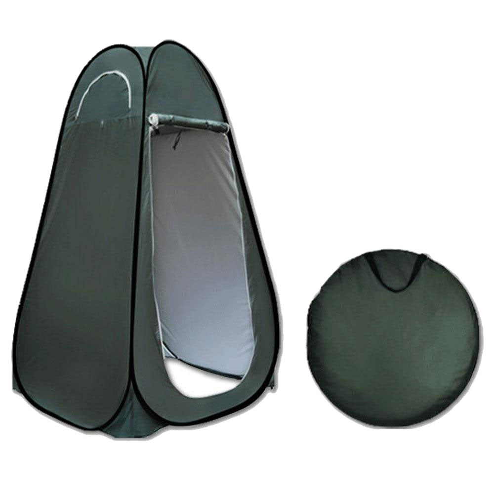 Pop Up Camping Shower Toilet Tent Outdoor Privacy Portable Change Room Shelter Silver Linen - green V610-POPSHOTEN-GR-WIN