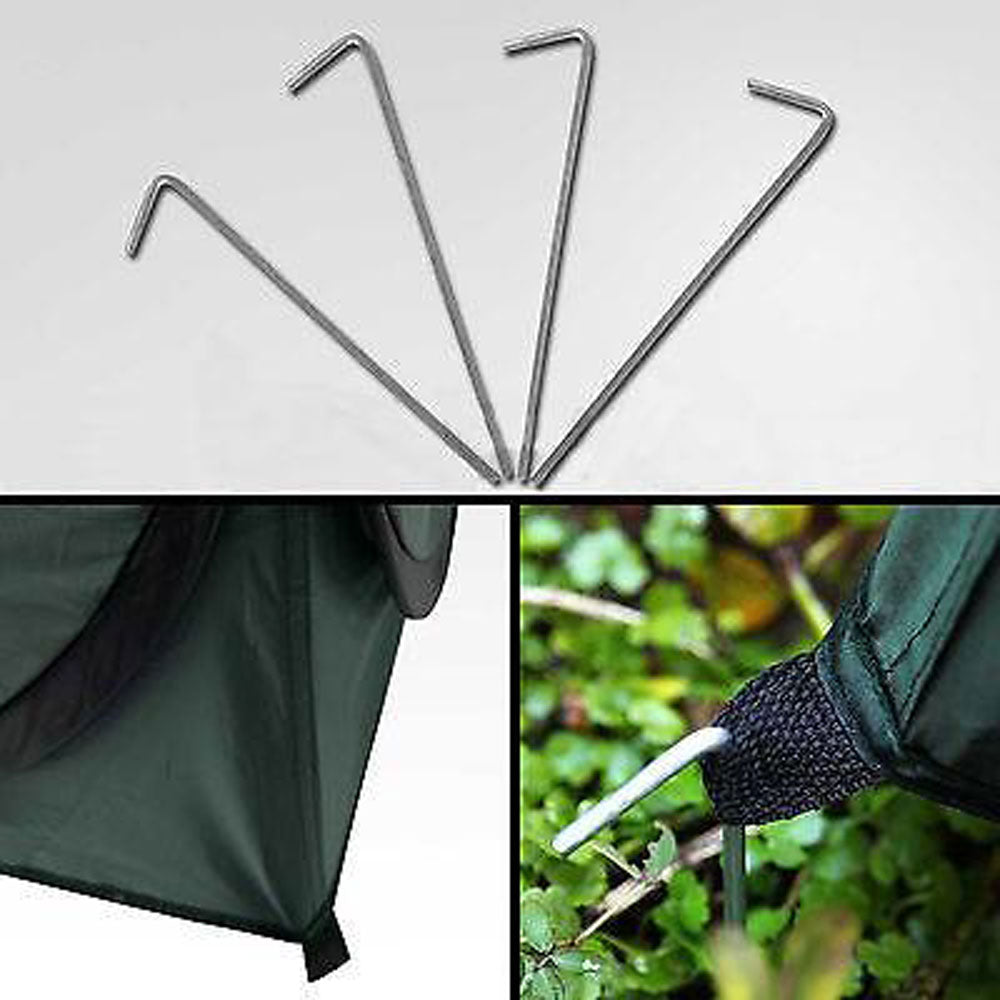 Pop Up Camping Shower Toilet Tent Outdoor Privacy Portable Change Room Shelter Silver Linen - green V610-POPSHOTEN-GR-WIN