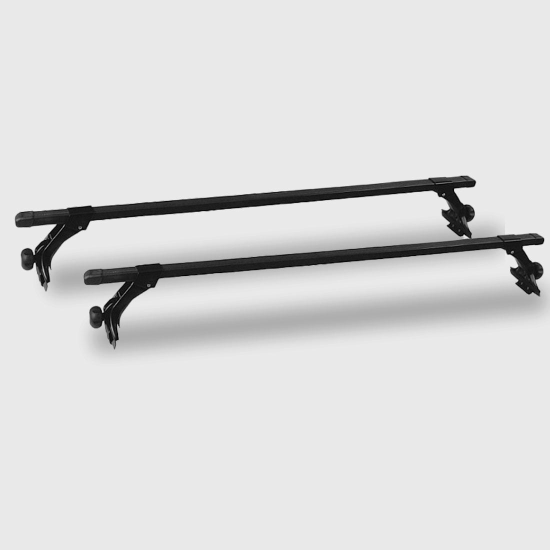 120cm Universal Rain Gutter Car Roof Rack Cross Bars Black Adjustable Brackets Medium V610-ROORAC-RG-BLA-120-19