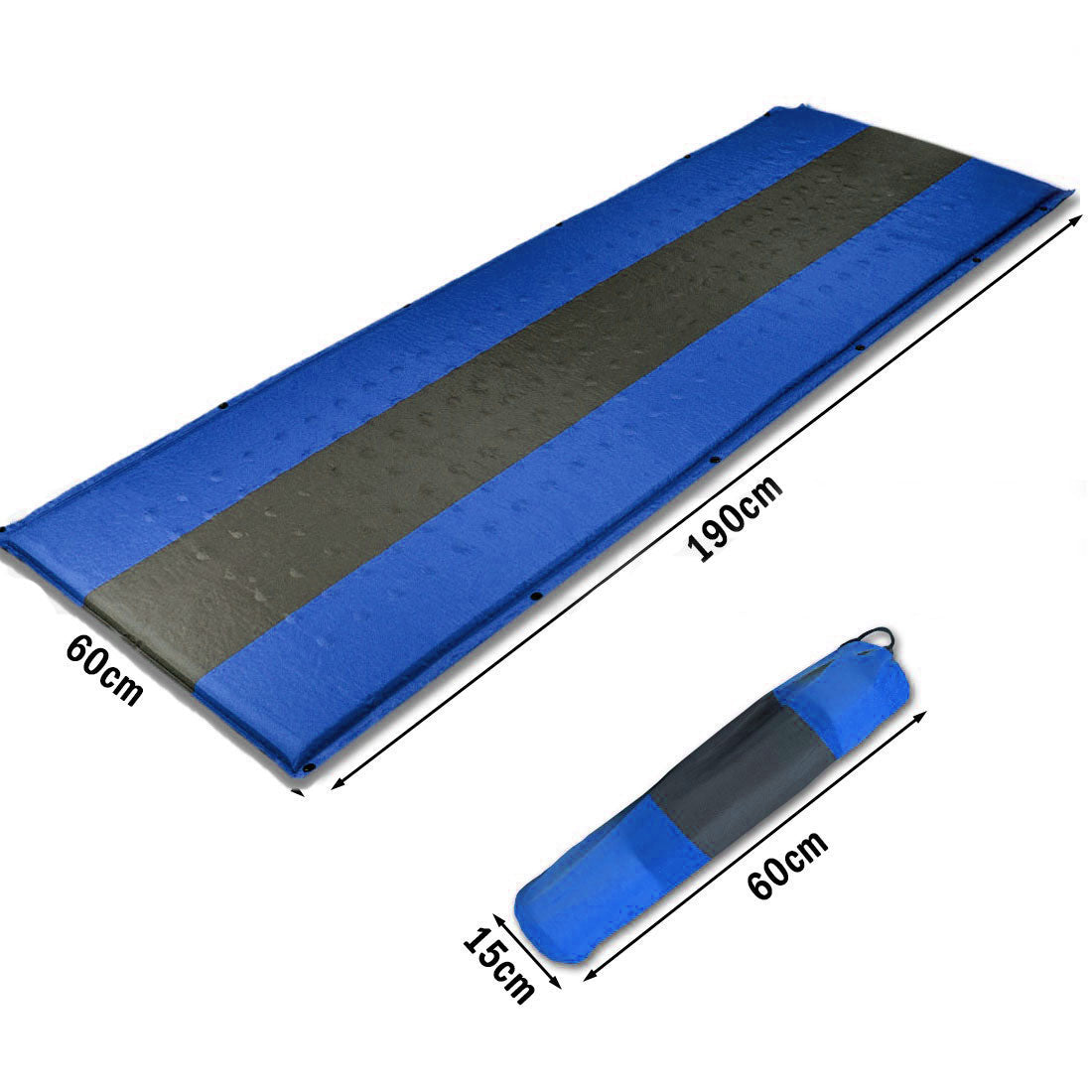 Self Inflating Mattress Sleeping Pad Mat Air Bed Camping Camp Hiking Joinable - blue V610-SELMATS8573-BL-SIN