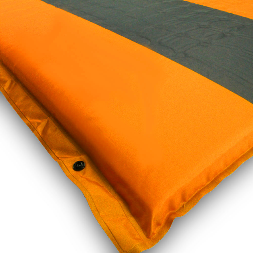 Double Self Inflating Mattress Sleeping Mat Air Bed Camping Hiking Joinable - orange V610-SELMATS8573-OR-DOU