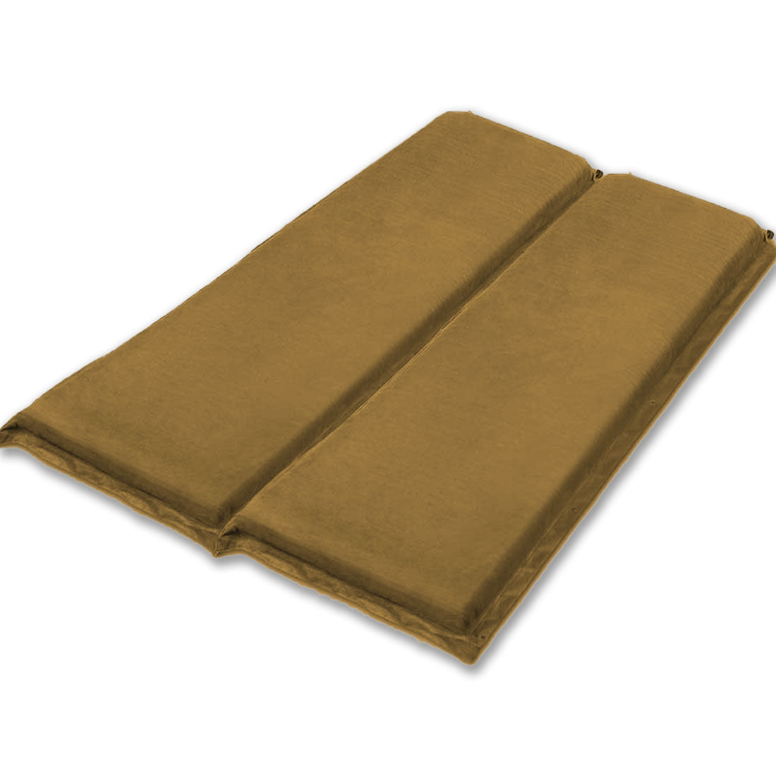 Double Self Inflating Mattress Sleeping Sedue Mat Air Bed Camping Camp Hiking Joinable - beige V610-SELS8521-DOU