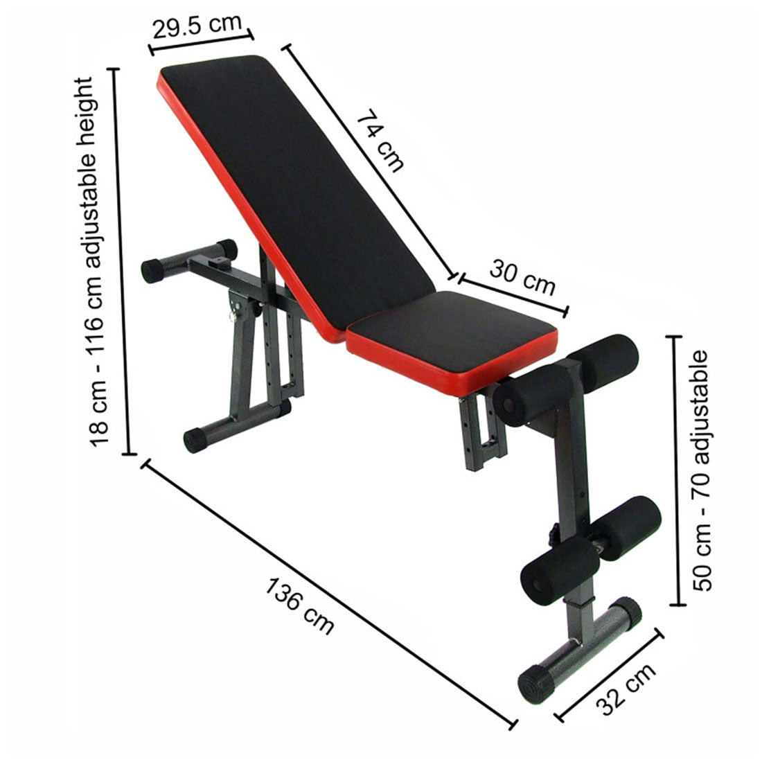 Adjustable Sit Up Weight FID Bench Fitness Flat Incline Decline Press Gym Home V610-SITUP BENCH