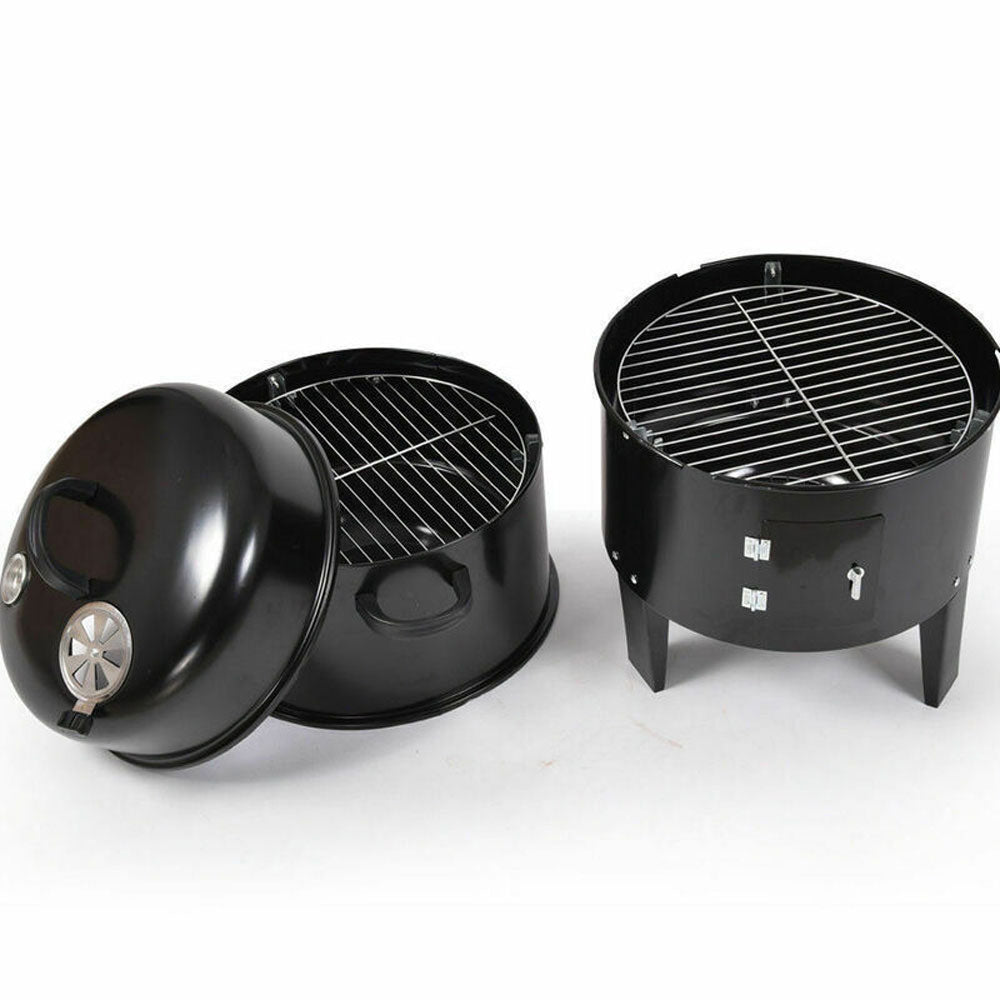 NEW 3in1 Portable Charcoal Vertical Smoker BBQ Roaster Grill Steel Water Steamer V610-SMOBBQ-IMG2477