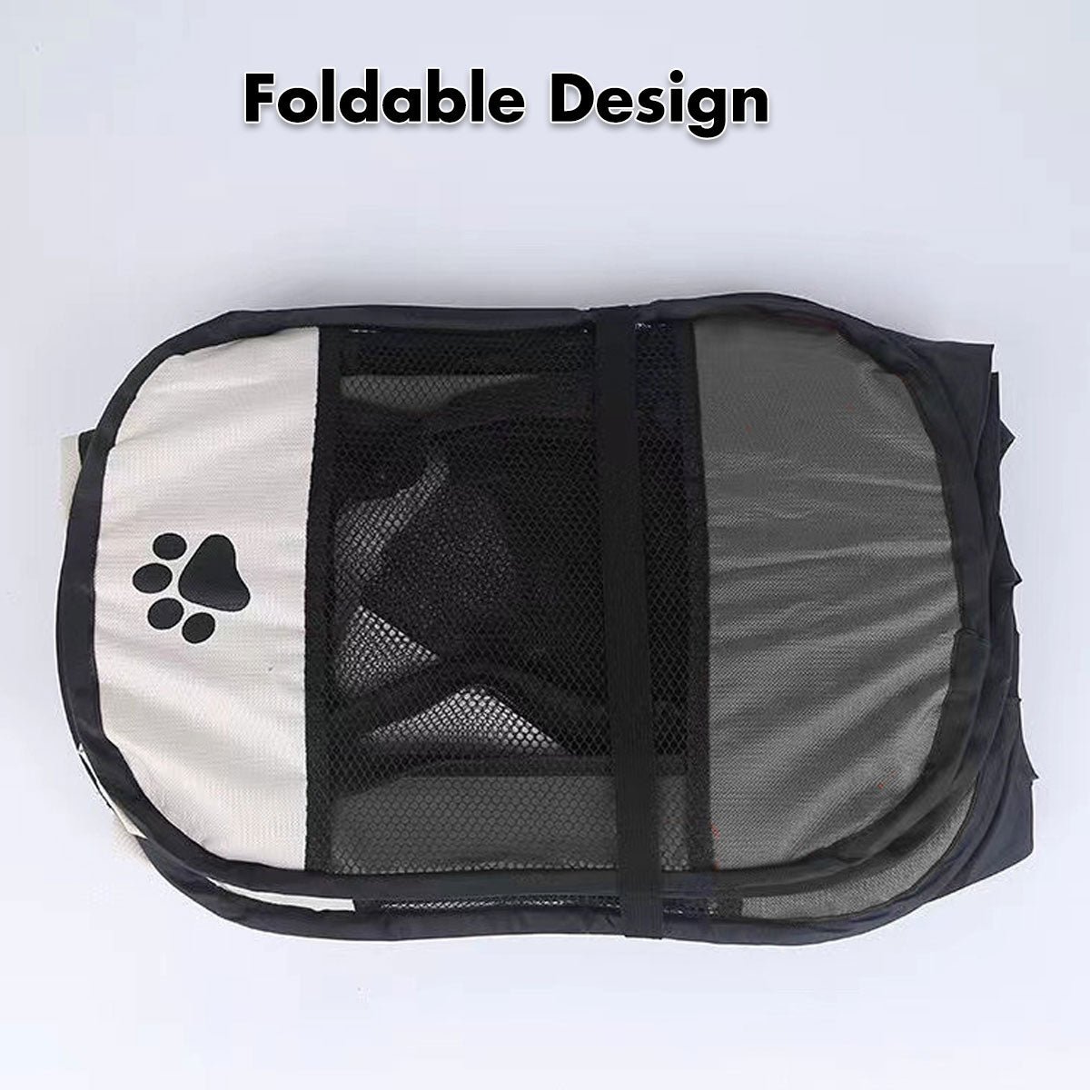 8 Panel Pet Dog Cat Crate Play Pen Bags Kennel Portable Tent Playpen Puppy Cage Large Grey V610-SOFPLAYPEN-L-GREY