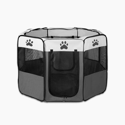 8 Panel Pet Dog Cat Crate Play Pen Bags Kennel Portable Tent Playpen Puppy Cage Extra Large Grey V610-SOFPLAYPEN-XL-GREY