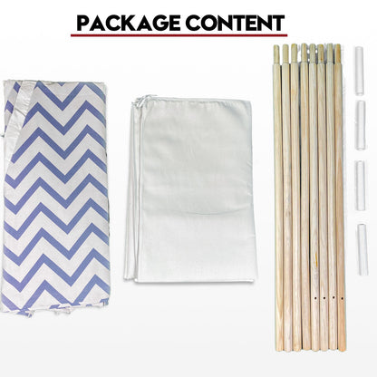 Giant Cotton Canvas Kids Teepee Wigwam Children Pretend Play Tent Indoor Outdoor Party - navy V610-TEE-537-NAV