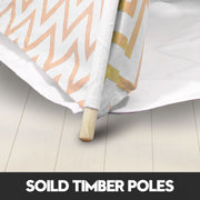 Giant Cotton Canvas Kids Teepee Wigwam Children Pretend Play Tent Indoor Outdoor Party - orange V610-TEE-537-ORA