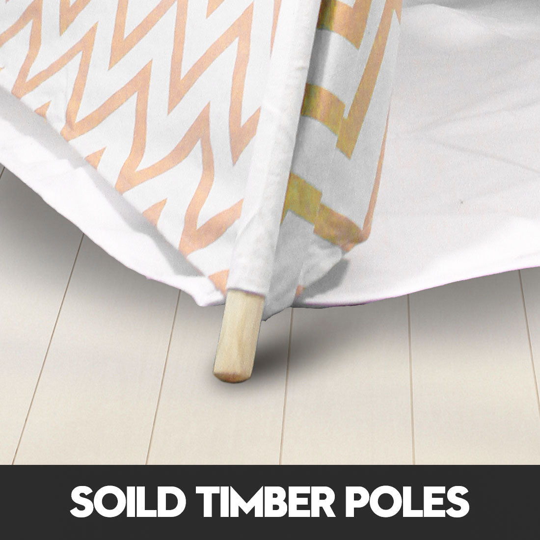 Giant Cotton Canvas Kids Teepee Wigwam Children Pretend Play Tent Indoor Outdoor Party - orange V610-TEE-537-ORA