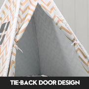 Giant Cotton Canvas Kids Teepee Wigwam Children Pretend Play Tent Indoor Outdoor Party - orange V610-TEE-537-ORA