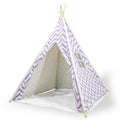 Giant Cotton Canvas Kids Teepee Wigwam Children Pretend Play Tent Indoor Outdoor Party - purple V610-TEE-537-PUR