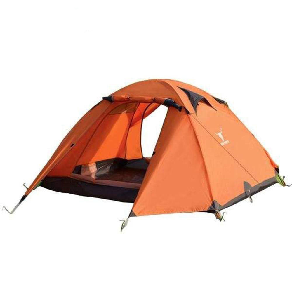 2 Person Portable Outdoor Lightweight Cycling Hiking Backpacking Camping Waterproof Tent - Orange V610-TEN-C2001-ORA