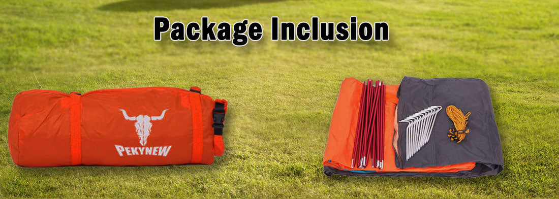 2 Person Portable Outdoor Lightweight Cycling Hiking Backpacking Camping Waterproof Tent - Orange V610-TEN-C2001-ORA