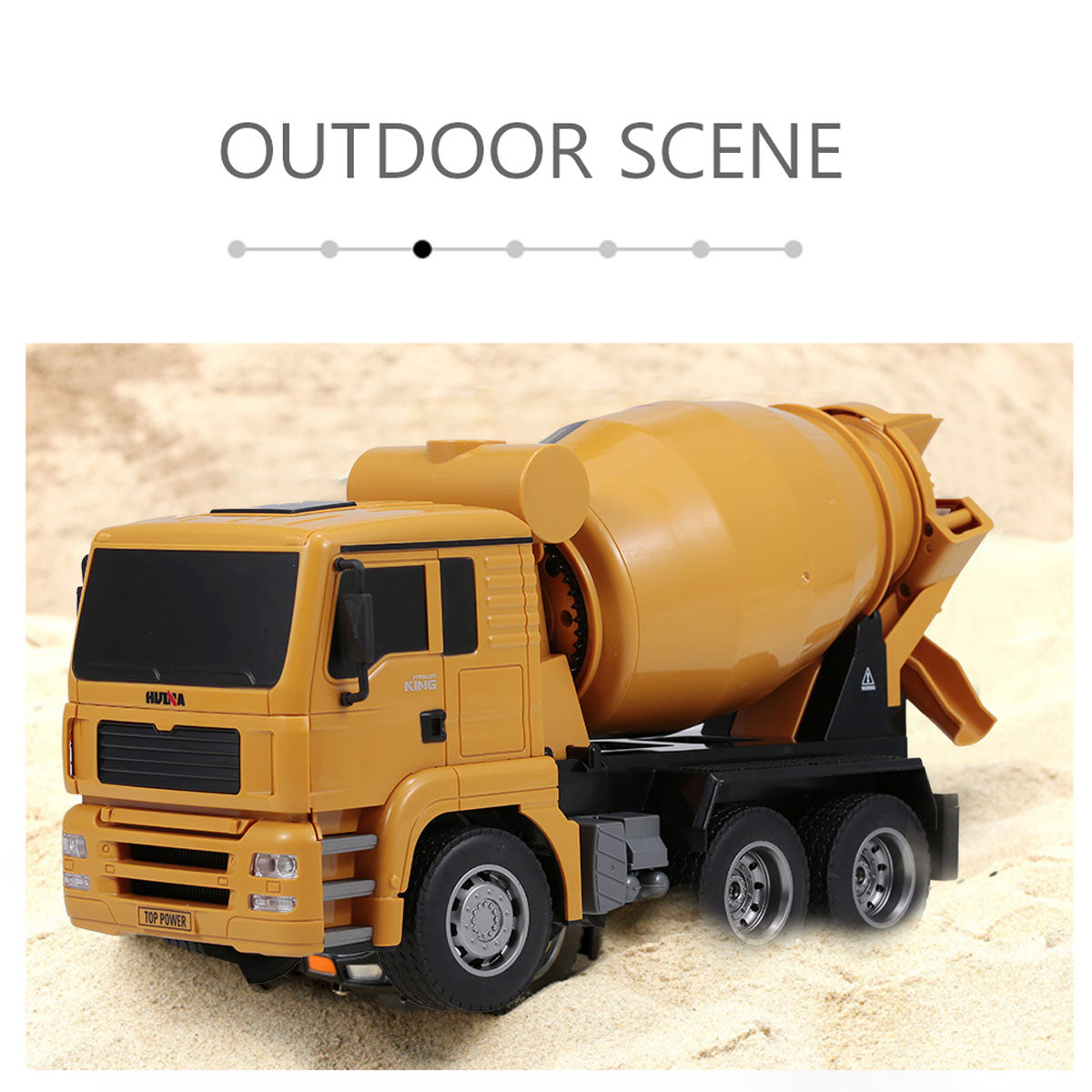 Huina 1/18 RC Engineering Construction Concrete Cement Mixer Truck Remote Control Toy Kids Gift V610-TOY-HN-1333