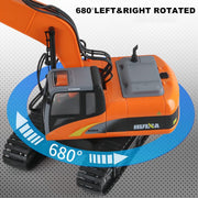 HUINA 1/14 15CH RC Alloy Long Arm Excavator Construction Engineering Vehicle Toy V610-TOY-HN-1551