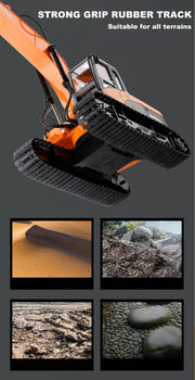 HUINA 1/14 15CH RC Alloy Long Arm Excavator Construction Engineering Vehicle Toy V610-TOY-HN-1551