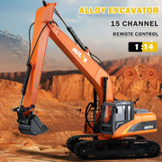 HUINA 1/14 15CH RC Alloy Long Arm Excavator Construction Engineering Vehicle Toy V610-TOY-HN-1551
