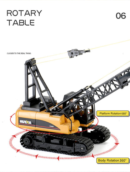 Huina RC CRANE 1:14 2.4Ghz Construction Tower Excavator Truck Toy Kids Boys Gift V610-TOY-HN-1572