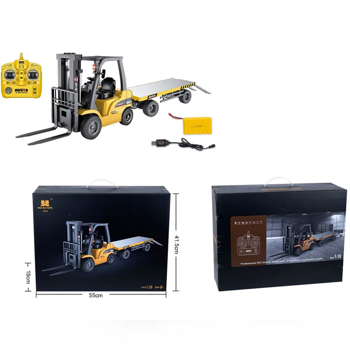 Huina 1/10 RC ForkLift Industrial Construction Engineering Vehicle Toy Trailer V610-TOY-HN-1576