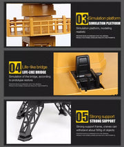 HUINA 1/14 12CH RC Alloy Tower Crane Engineering Construction Vehicle Toy Kids Car V610-TOY-HN-1585