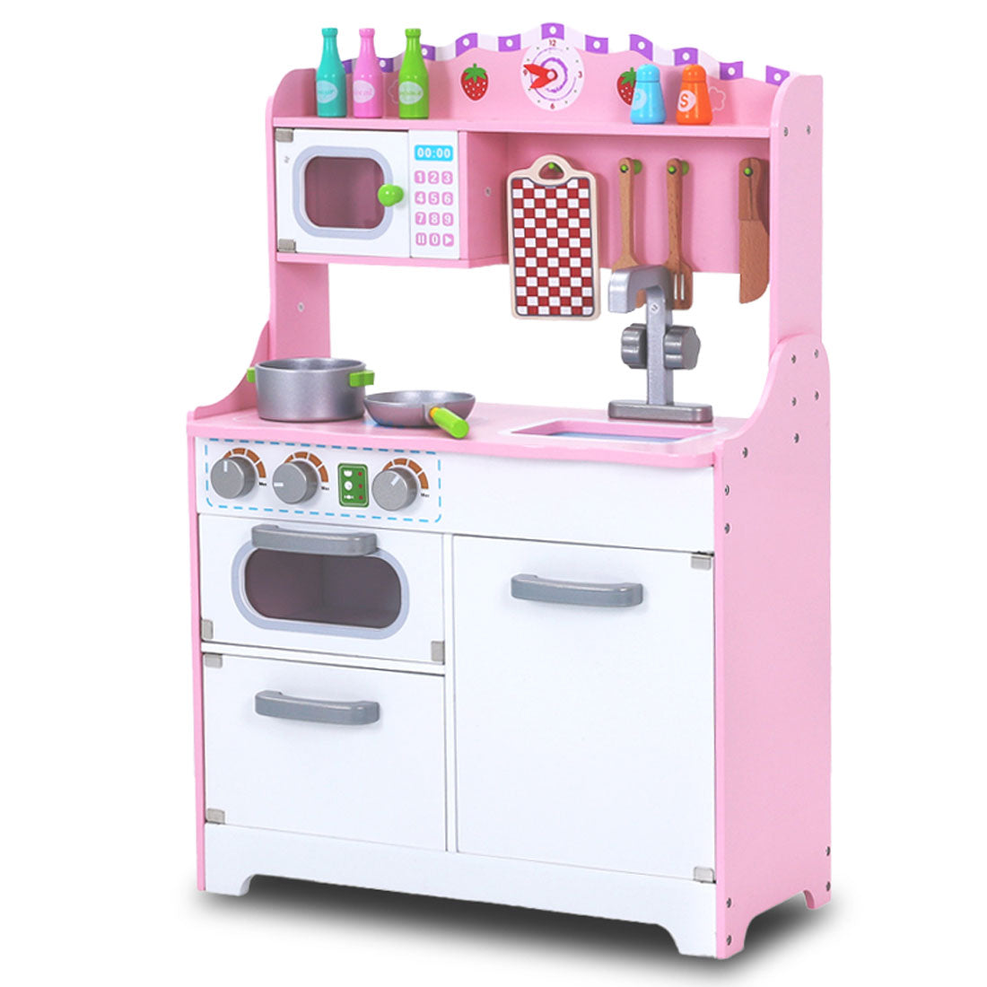 Kids Wooden Kitchen Pretend Play Set Toy Toddlers Children Cooking Food Cookware V610-TOY-KIT0707