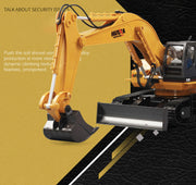 HUINA 1/16 11CH RC Alloy Excavator Construction Engineering Digger Vehicle Toy V610-TOY-RC-HN1510