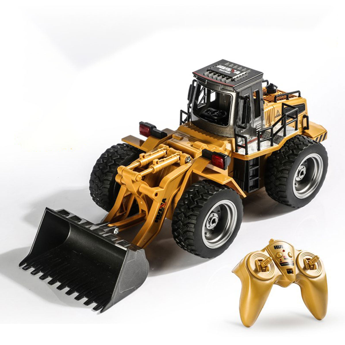 HUINA 1/18 6CH RC Alloy Construction Loader Bulldozer Engineering Vehicle Toy V610-TOY-RC-HN520