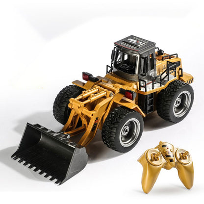 HUINA 1/18 6CH RC Alloy Construction Loader Bulldozer Engineering Vehicle Toy V610-TOY-RC-HN520