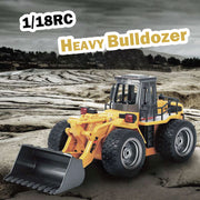 HUINA 1/18 6CH RC Alloy Construction Loader Bulldozer Engineering Vehicle Toy V610-TOY-RC-HN520