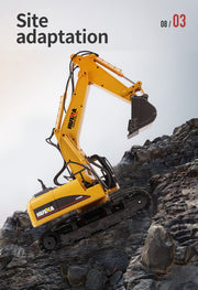 HUINA 1/14 15CH RC Alloy Excavator Construction Engineering Vehicle Digger Toy Gift V610-TOY-RC-HN550