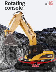 HUINA 1/14 15CH RC Alloy Excavator Construction Engineering Vehicle Digger Toy Gift V610-TOY-RC-HN550
