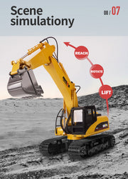HUINA 1/14 15CH RC Alloy Excavator Construction Engineering Vehicle Digger Toy Gift V610-TOY-RC-HN550