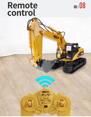 HUINA 1/14 15CH RC Alloy Excavator Construction Engineering Vehicle Digger Toy Gift V610-TOY-RC-HN550